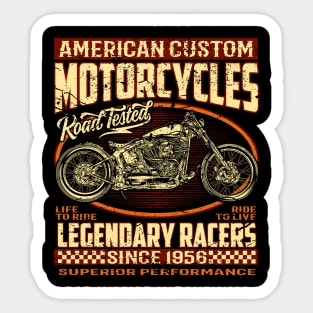 American Custom Motorcycle Sticker